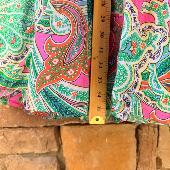 Lauren Ralph Lauren M Pink Paisley Tiered Cotton Flowy Women Maxi Skirt BOHO - Picture 10 of 10